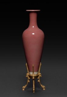 Bottle with Peach Bloom Glaze, 1662-1722. Creator: Unknown.