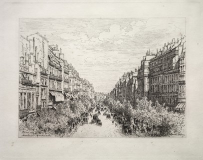 Boulevard Montmartre, 1884. Creator: Maxime Lalanne (French, 1827-1886).