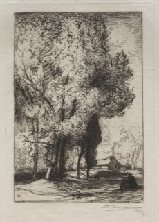 Bourrine dans les Peupliers, 1911. Creator: Auguste Louis Lepère (French, 1849-1918).