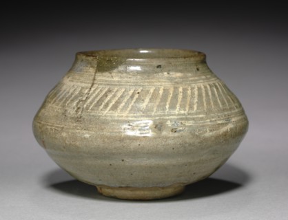 Bowl with Stamped Decoration, 1400s. Creator: Unknown.