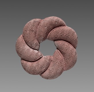 Box with Ink Cakes: Red Ink Cake in Shape of a Brocade Knot, 1795-1820. Creator: Unknown.