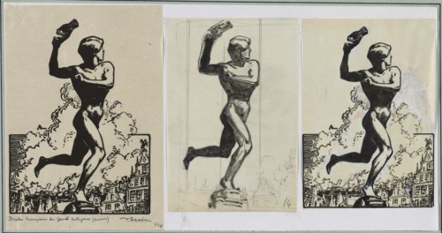 Brado, Vainqueur du géants Antigoras, 1914. Creator: Auguste Louis Lepère (French, 1849-1918).