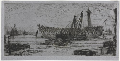 Breaking Up of the Agamemnon, 1870. Creator: Francis Seymour Haden (British, 1818-1910).