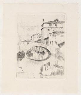 Bridge in Moonlight, late 19th-early 20th century. Creator: Otto H. Bacher (American, 1856-1909).