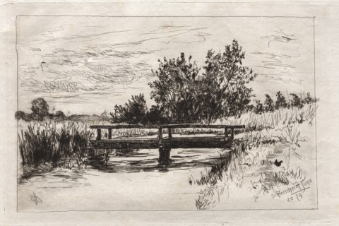 Bridge, Schleissheim, 1879. Creator: Otto H. Bacher (American, 1856-1909).