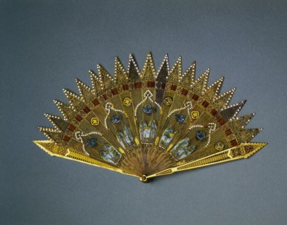 Brise Fan: Gothic Revival Style, c. 1830. Creator: Unknown.