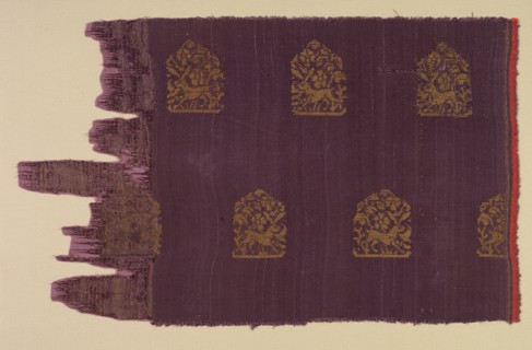 Brocade with Hares, 13th to mid 14th Century. Creator: Unknown.
