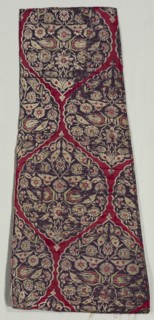 Brocaded silk with foliate medallions from a kaftan, 1525-1575. Creator: Unknown.