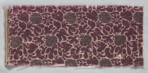 Brocaded Textile Fragment, late 1500s - early 1600s. Creator: Unknown.