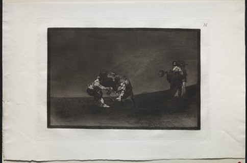 Bullfights: The Same Man Throws a Bull in the Ring at Madrid, 1876. Creator: Francisco de Goya (Spanish, 1746-1828).