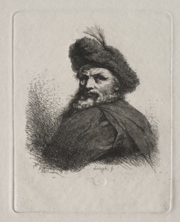 Bust of a Man with a Fur Cap. Creator: Giuseppe Longhi (Italian, 1766-1831).