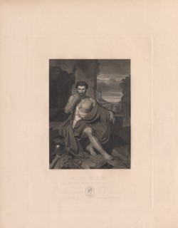 Caius Marius on the Ruins of Carthage. Creator: Stephen Alonso Schoff (American, 1818-1905).