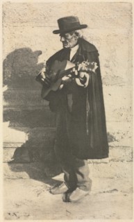 Camera Work: A Blind Musician - Granada, 1914. Creator: J. Craig Annan (British, 1864-1946).