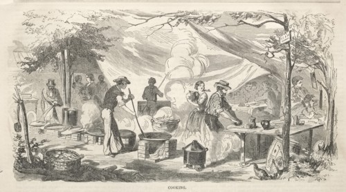 Camp Meeting Sketches: Cooking, 1858. Creator: Winslow Homer (American, 1836-1910).