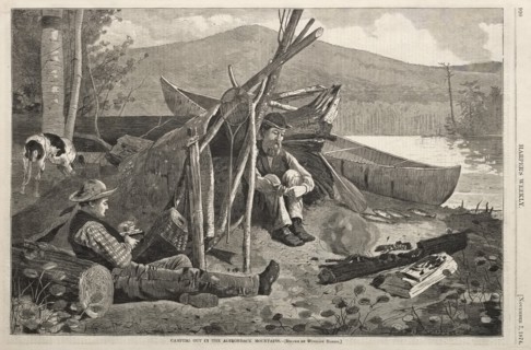 Camping Out in the Adirondack Mountains, 1874. Creator: Winslow Homer (American, 1836-1910).