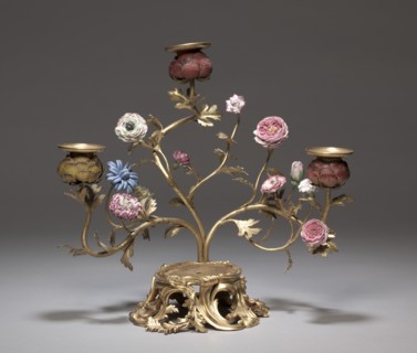 Candelabrum with Parrot (Candelabrum), c. 1750. Creator: Unknown.