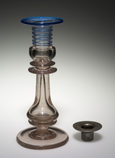 Candlestick and Bobeche, mid-1800s. Creator: Unknown.