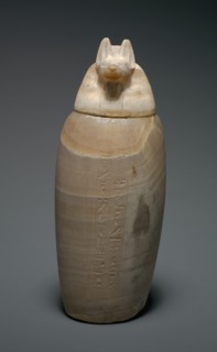 Canopic Jar with Jackal's Head, 664-525 BC. Creator: Unknown.