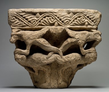 Capital with Dragons, 1200s. Creator: Unknown.