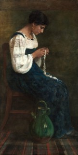 Capri Lace Maker, 1884. Creator: George B. Butler (American, 1838-1907).