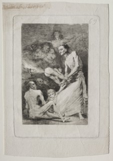 Caprichos: Blow, c. 1799. Creator: Francisco de Goya (Spanish, 1746-1828).