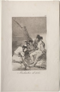 Caprichos: Lads Making Ready.. Creator: Francisco de Goya (Spanish, 1746-1828).