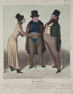 Caricaturana (Plate 48): A Candidate, 1837. Creator: Honoré Daumier (French, 1808-1879).