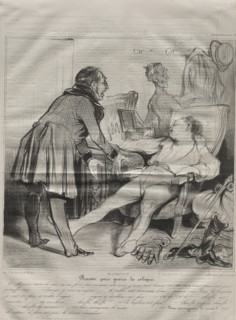 Caricaturana, plate 72: Recipe to Cure Colic, January 14, 1838. Creator: Honoré Daumier (French, 1808-1879); Aubert.