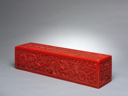 Carved Lacquer Scroll Box, 1736-95. Creator: Unknown.