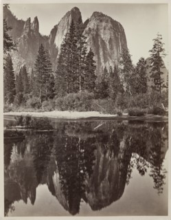 Cathedral Rocks and Reflections, Yosemite, 1864. Creator: Charles Leander Weed (American, 1824-1903).
