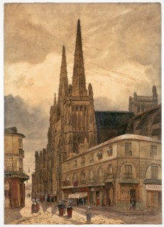 Cathédrale Sainte-André de Bordeaux, 1832. Creator: Adrien Dauzats (French, 1804-1868).