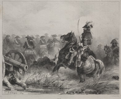 Cavalry Scene, 1836. Creator: Joseph-Louis-Hippolyte Bellangé (French, 1800-1866).