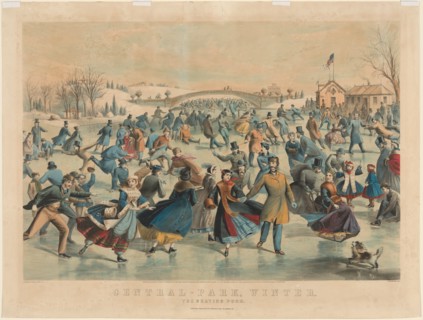 Central Park, Winter: The Skating Pond. Creator: James Merritt Ives (American, 1824-1895), and ; Nathaniel Currier (American, 1813-1888).