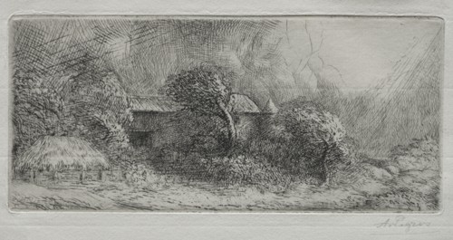 Chailli: effet dorage. Creator: Alphonse Legros (French, 1837-1911).