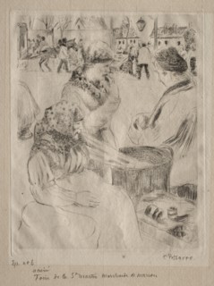 Chestnut Vendor, 1878. Creator: Camille Pissarro (French, 1830-1903).