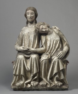 Christ and Saint John the Evangelist, 1300-1320. Creator: Unknown.
