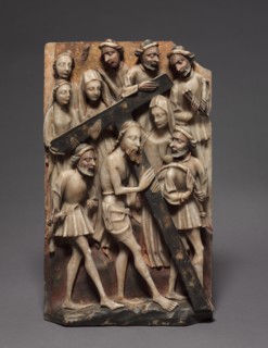 Christ Carrying the Cross (Panel from an Altarpiece), 1400s. Creator: Unknown.