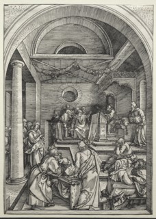 Christ Disputing with Doctors, c. 1503-1504. Creator: Albrecht Dürer (German, 1471-1528).
