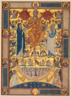 Christ in Majesty with the Virgin and St. John the Evangelist..., c. 1300-1330. Creator: Unknown.
