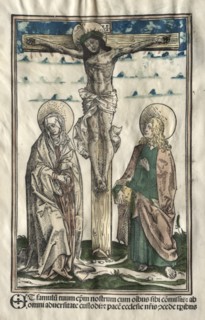 Christ on the Cross between Mary and John, 1502. Creator: Hans Burgkmair (German, 1473-1531).