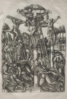 Christ on the Cross between the Two Thieves, before 1561. Creator: Jean Duvet (French, 1485-1561).