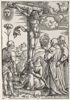 Christ on the Cross with Mary, St. John, Mary Magdalen and St. Stephen, 1505. Creator: Hans Baldung (German, 1484/85-1545).