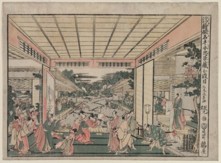 Chushingura: Act VII (from the series Perspective Pictures for The Treasure House of Loyalty), c. 17 Creator: Kitao Masayoshi (Japanese, 1761-1824).