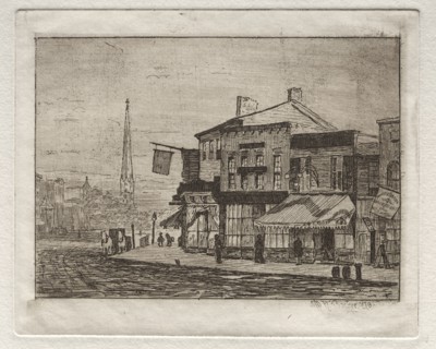 Cleveland, Woodland Avenue and Eagle Street, 1878. Creator: Otto H. Bacher (American, 1856-1909).