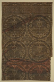 Cloth of gold with felines and eagles, 1225-1275. Creator: Unknown.