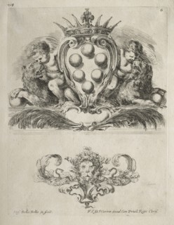 Collection of Various Caprices and New Designs of Cartouches and Ornaments: No. 6. Creator: Stefano Della Bella (Italian, 1610-1664).