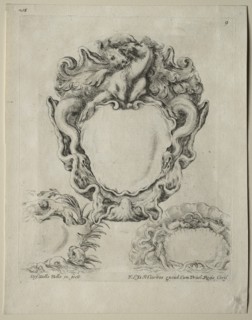 Collection of Various Caprices and New Designs of Cartouches and Ornaments: No. 9. Creator: Stefano Della Bella (Italian, 1610-1664).