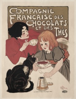 Compagnie Française des Chocolate et des Thés, 1895. Creator: Théophile Alexandre Steinlen (Swiss, 1859-1923).