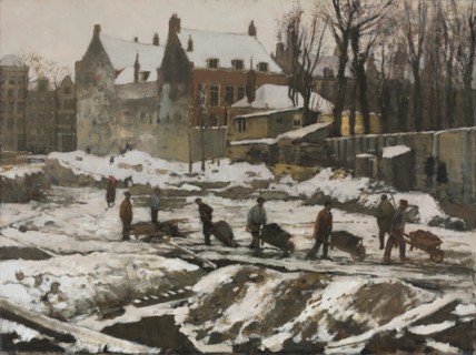 Construction Site in Amsterdam, c. 1902. Creator: George Hendrik Breitner (Dutch, 1857-1923).