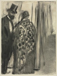 Conversation: Ludovic Halévy and Madame Cardinal (The Conversation)?, c.1880-1883. Creator: Edgar Degas (French, 1834-1917).